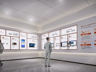 适合年轻企业的展厅设计| 沉稳商务与安静婉约相结合的元素表达