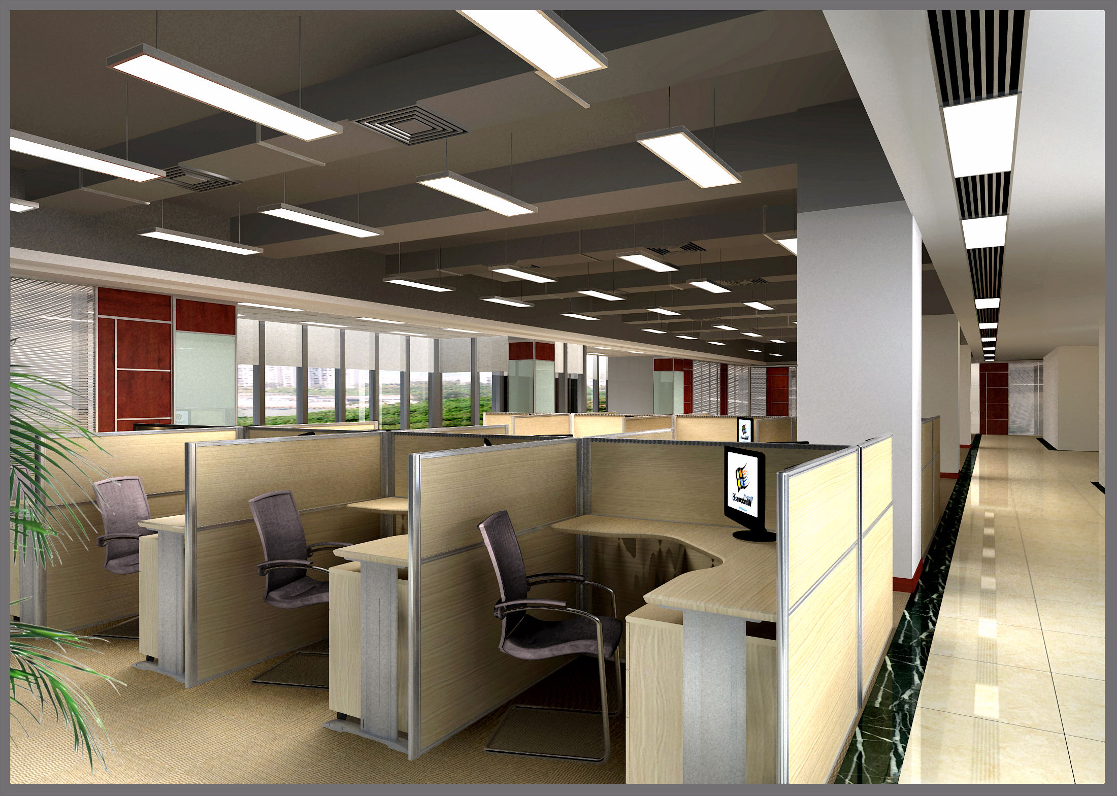 没有吊顶的办公室怎么装修呢？这些修方案可以完美解决！